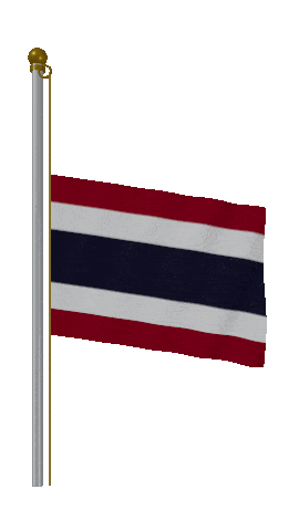 Thailand Half Mast animated flag GIF