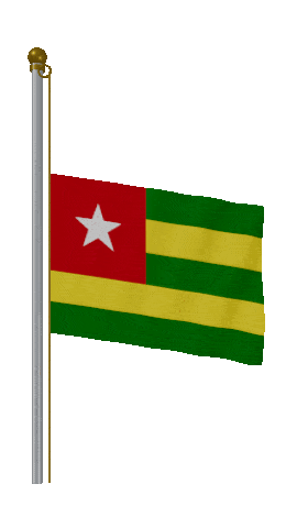 Togo Half Mast animated flag GIF