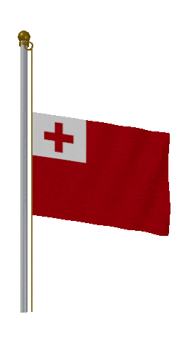 Tonga Half Mast animated flag GIF