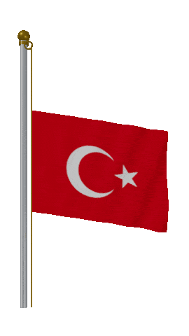 Turkey Half Mast animated flag GIF