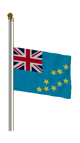 Tuvalu Half Mast animated flag GIF