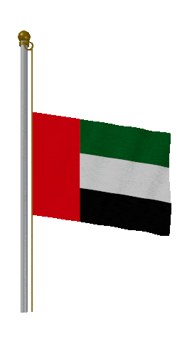 United Arab Emirates Half Mast animated flag GIF