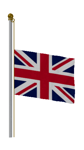 United Kingdom Half Mast animated flag GIF