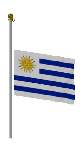 Uruguay Half Mast animated flag GIF