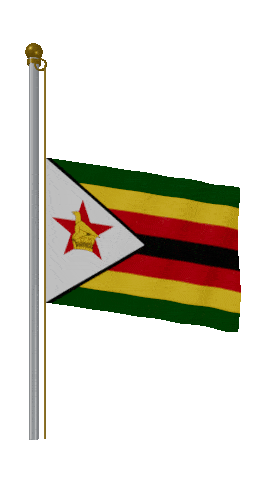 Zimbabwe Half Mast animated flag GIF