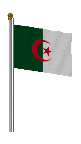 Algeria Hold Pole animated flag GIF