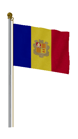 Andorra Hold Pole animated flag GIF