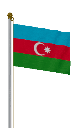Azerbaijan Hold Pole animated flag GIF