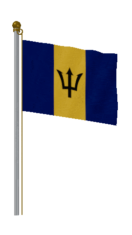 Barbados Hold Pole animated flag GIF
