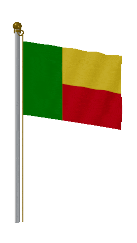 Benin Hold Pole animated flag GIF