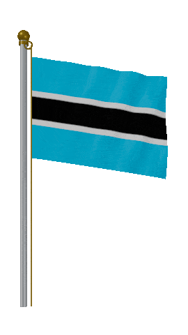 Botswana Hold Pole animated flag GIF