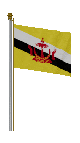 Brunei Hold Pole animated flag GIF