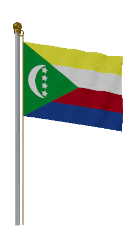 Comoros Hold Pole animated flag GIF