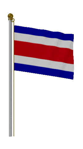 Costa Rica Hold Pole animated flag GIF