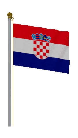 Croatia Hold Pole animated flag GIF