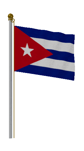 Cuba Hold Pole animated flag GIF
