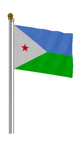 Djibouti Hold Pole animated flag GIF