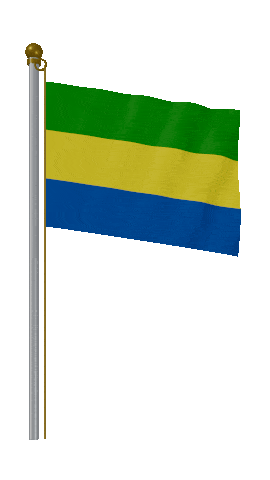 Gabon Hold Pole animated flag GIF