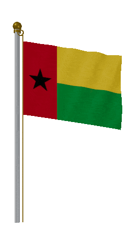 Guinea Bissau Hold Pole animated flag GIF