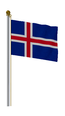 Iceland Hold Pole animated flag GIF