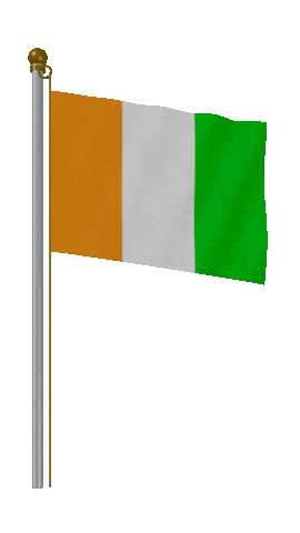 Ivory Coast Hold Pole animated flag GIF