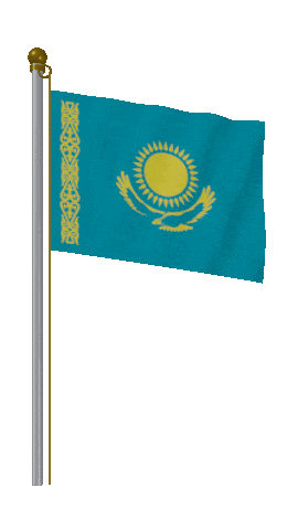 Kazakhstan Hold Pole animated flag GIF