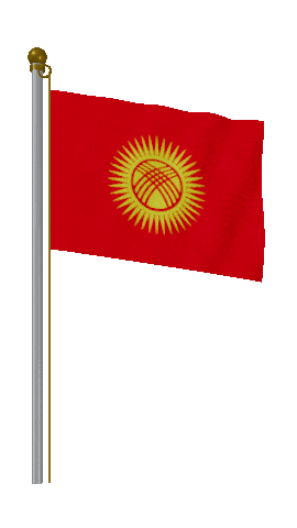 Kyrgyzstan Hold Pole animated flag GIF