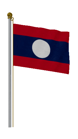Laos Hold Pole animated flag GIF