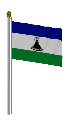 Lesotho Hold Pole animated flag GIF