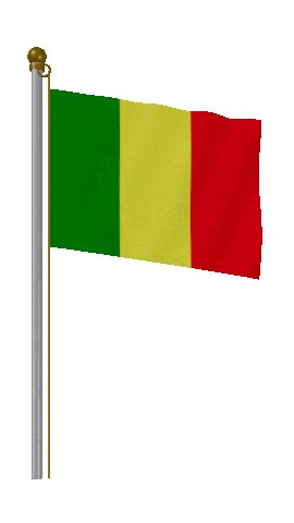 Mali Hold Pole animated flag GIF