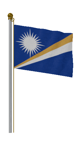 Marshall Islands Hold Pole animated flag GIF