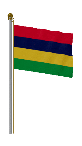 Mauritius Hold Pole animated flag GIF