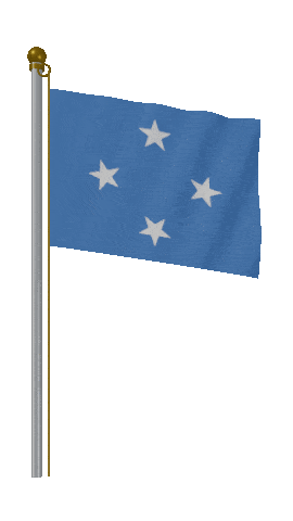 Micronesia Hold Pole animated flag GIF