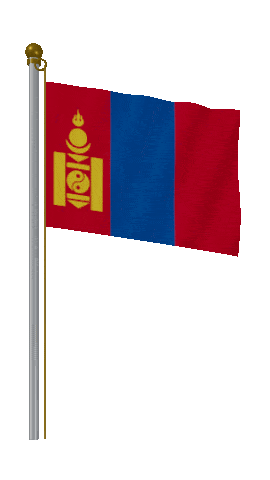 Mongolia Hold Pole animated flag GIF
