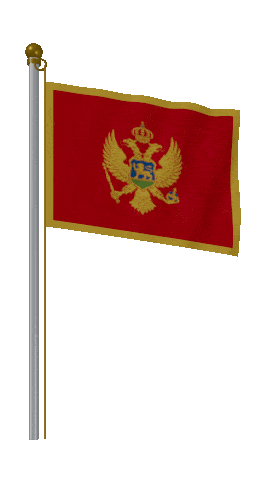 Montenegro Hold Pole animated flag GIF