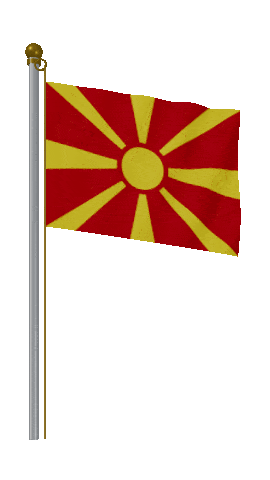 North Macedonia Hold Pole animated flag GIF
