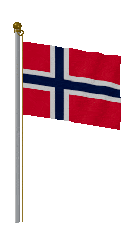 Norway Hold Pole animated flag GIF