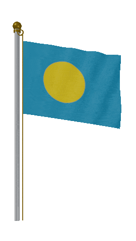 Palau Hold Pole animated flag GIF