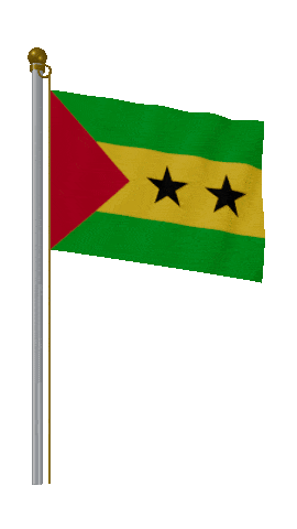 São Tomé and Príncipe Hold Pole animated flag GIF