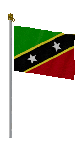 Saint Kitts And Nevis Hold Pole animated flag GIF