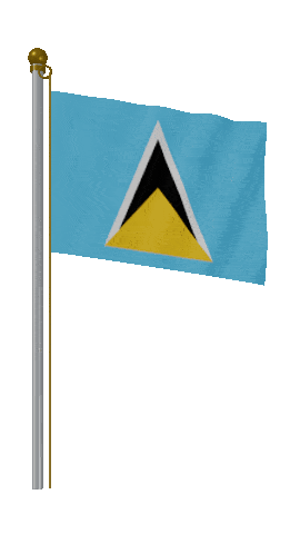 Saint Lucia Hold Pole animated flag GIF