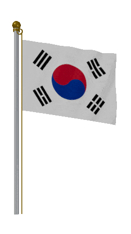 South Korea Hold Pole animated flag GIF