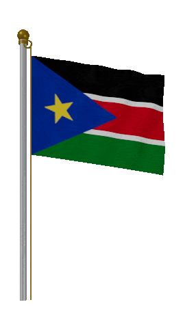 South Sudan Hold Pole animated flag GIF