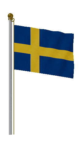 Sweden Hold Pole animated flag GIF