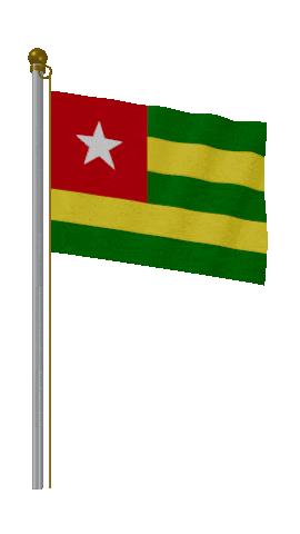 Togo Hold Pole animated flag GIF