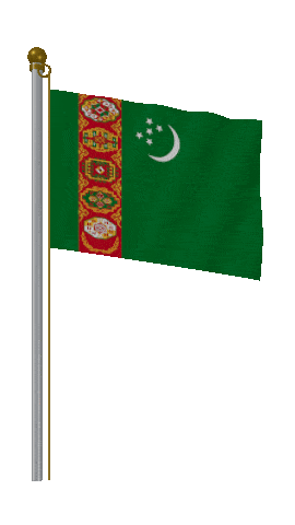 Turkmenistan Hold Pole animated flag GIF