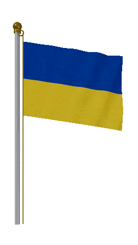 Ukraine Hold Pole animated flag GIF