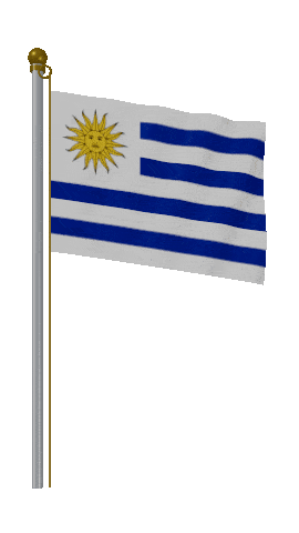 Uruguay Hold Pole animated flag GIF