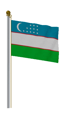 Uzbekistan Hold Pole animated flag GIF