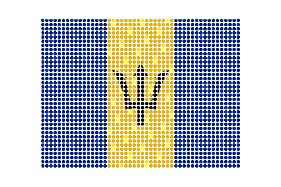Barbados LED Flicker animated flag GIF